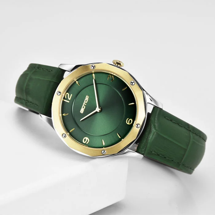 Lady Watch 30.5mm Custom Quartz Women Leather Strap Watches