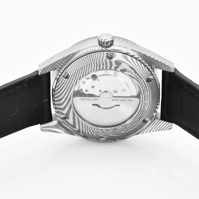 Automatic Watches Custom Damascus Steel Mechanical Dive Watch 200 meters For Men