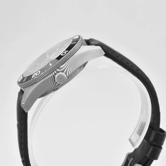 Automatic Watches Custom Damascus Steel Mechanical Dive Watch 200 meters For Men