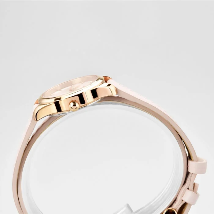 Beautiful Lady 25mm Watches with Double-wrap Leather Strap