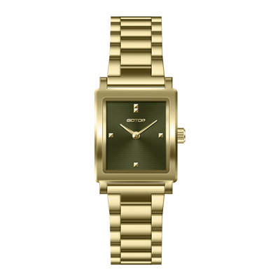 Ladies Square Watch Professional Minimalist Exquisite Small Stainless Steel Stamped Dial
