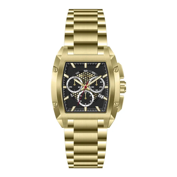 Luxury Chronograph Men’s Watch with Luminous Skeleton Dial Sports 316L Case OEM