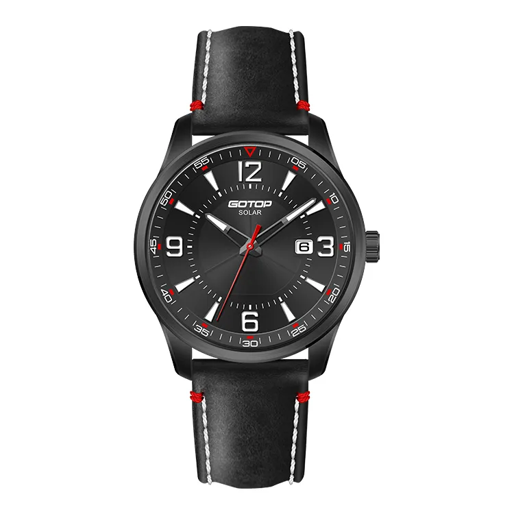 Modern Stainless Steel Men’s Watch 40mm Customizable Design Solar Power Movement