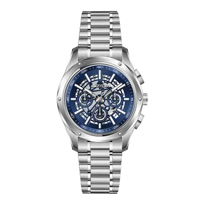 Men’s Skeleton Chronograph Watch Luxury Sports Watches Sapphire Crystal 43mm Stainless Steel